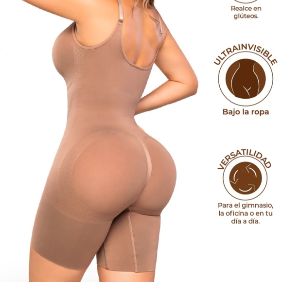 100% Colombian Shaper Bodysuit Girdle & Thong Size Medium Brand New w/ Tags! - Picture 8 of 17